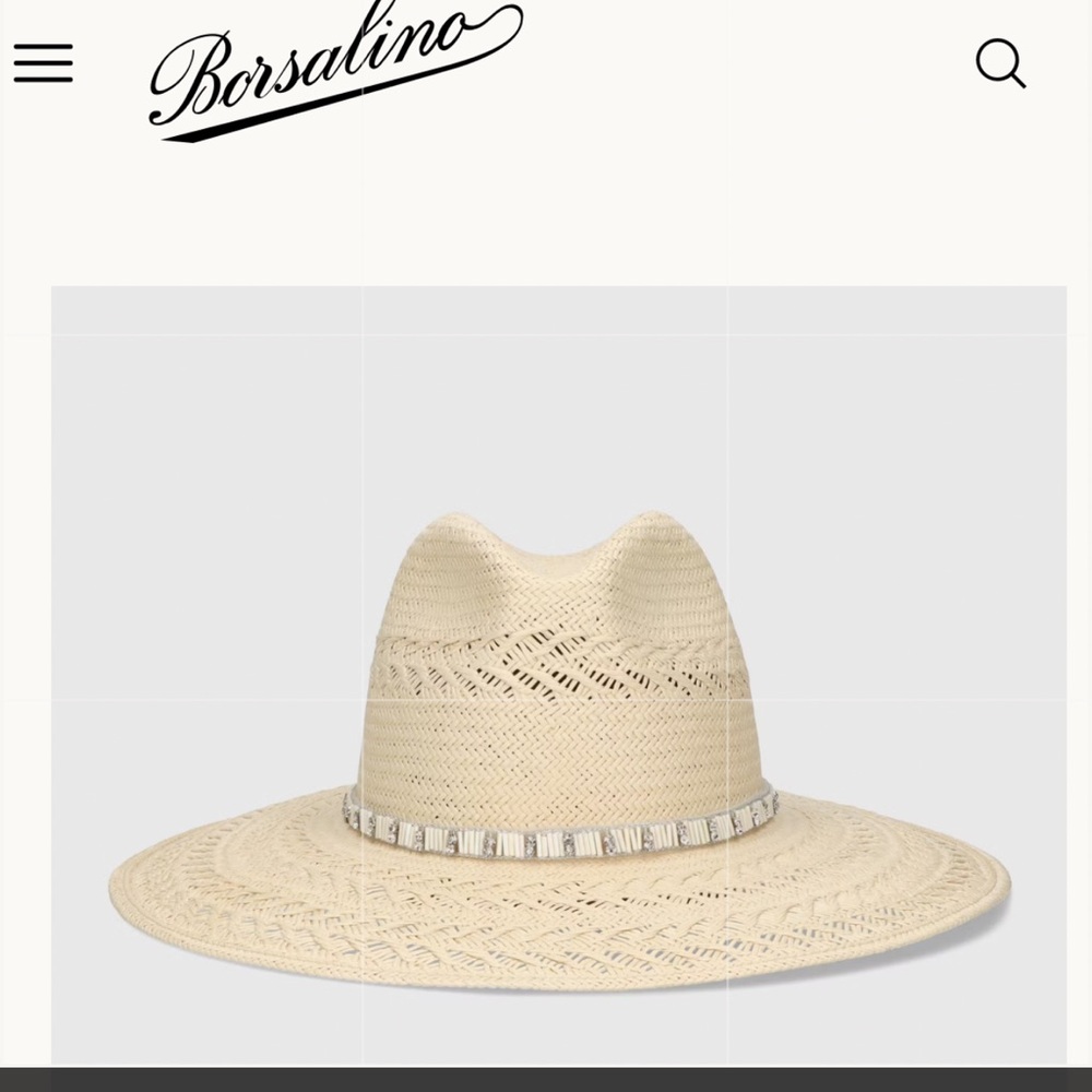 Borsalino “Margot Papier” Hat made in Italy SzMedium (Looks like straw)